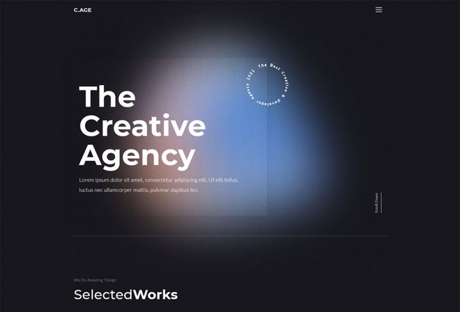 C.AGE - Creative Agency or Personal Portfolio Minimal Black Version