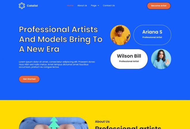 Catalist - Artist Management Style Elementor Kits