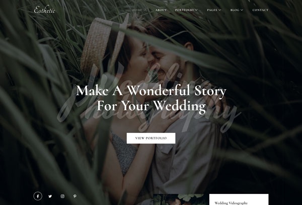 Esthetic – Wedding Photography Elementor Template Kit