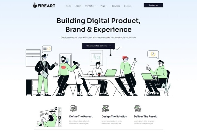 Fireart - Creative Agency Elementor Template Kit