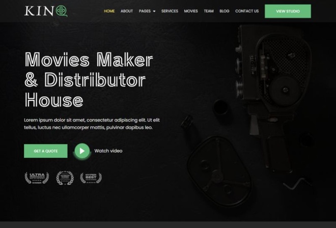 Kino - Film Maker and Movie Studio Elementor Template Kit