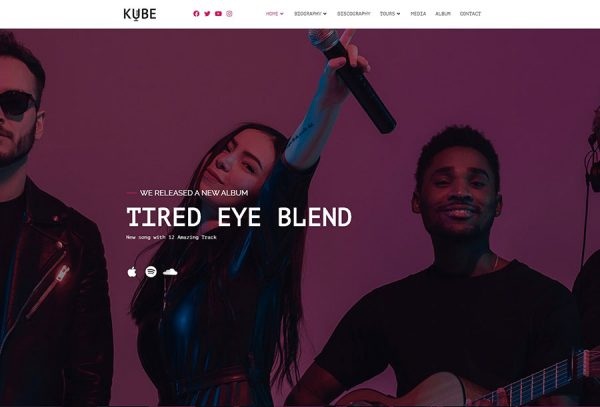 Kube - Music, DJ, & Band Template Kit