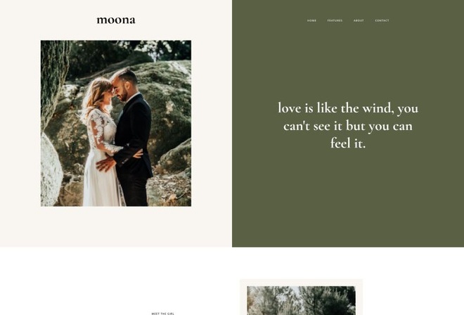 Moona - feminine business & blog template