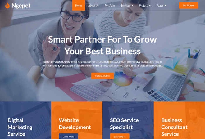 Ngepet - Creative Agency Company Elementor Template Kits
