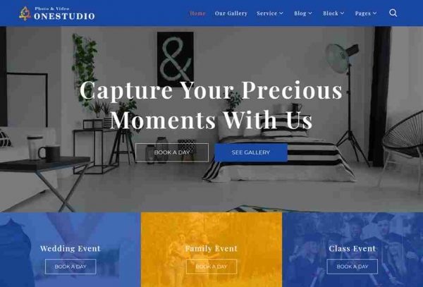 Onestudio - Photographer Agency Elementor Template Kit