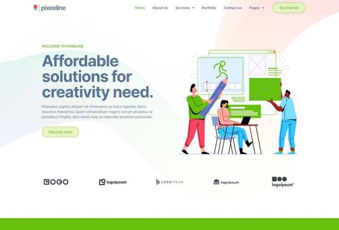 Pixeeline - Template kit for Graphics Illustrator Freelance