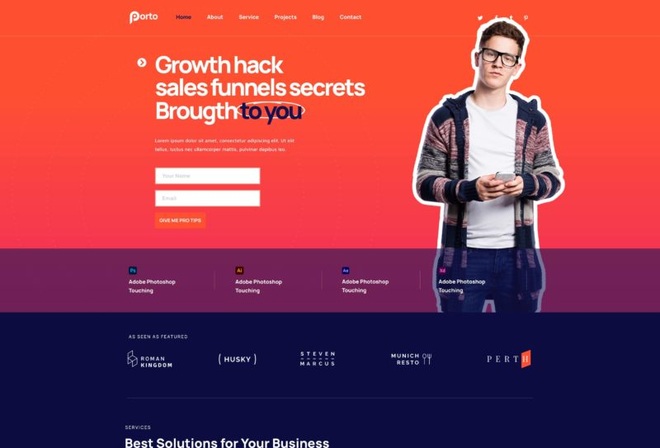 Porto CV - Portfolio and CV Elementor Kit