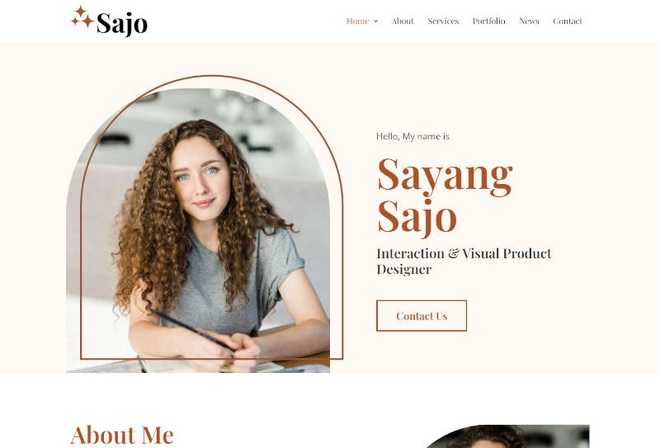 Sajo - Personal Portfolio Template Kit