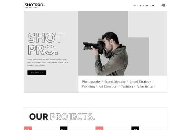 Shotpro - Photography & Portfolio Template Kit