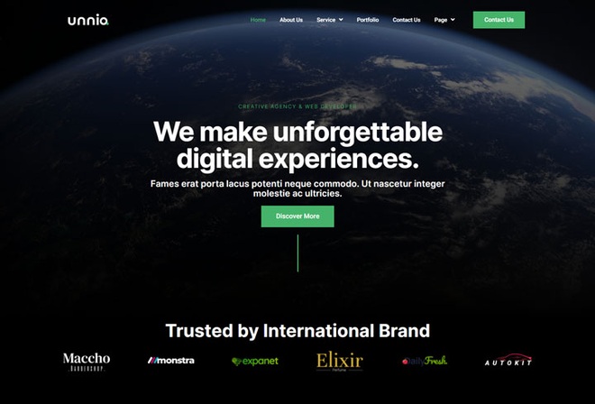 Unniq - Template Kit For Creative Agency and Web Developer