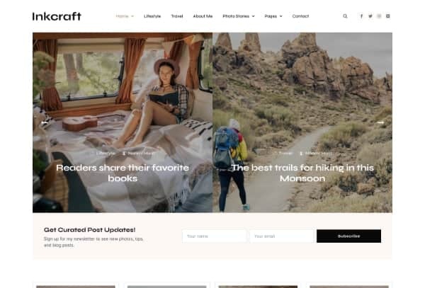 Inkcraft - Modern Blog and Magazine Elementor Pro Template Kit
