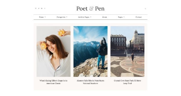 Poet & Pen - Personal Blog Elementor Template Kit