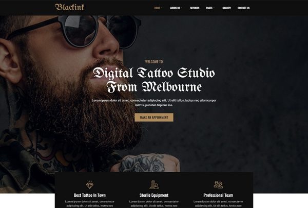 Blackink - Tattoo Studio Template Kit