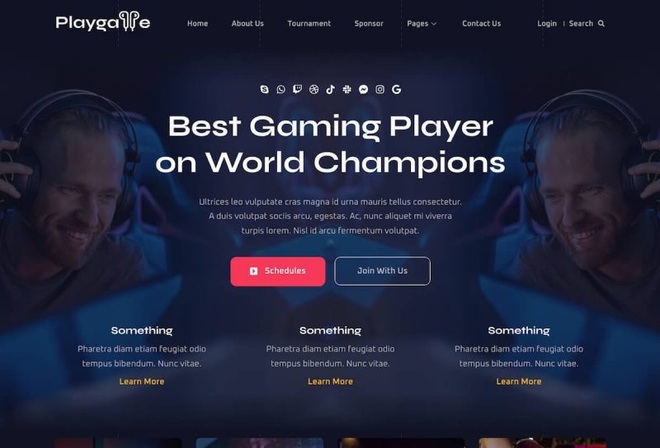 Playgame - Esport Elementor Template Kit