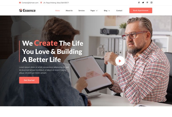 Essence – Life Coach and Speaker Elementor Template Kit