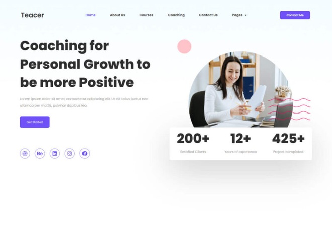 Teacer - Online Coaching Template Kit