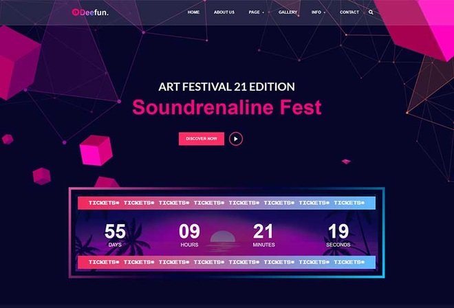 DeeFun - Festival & Event Organizer Elementor Template Kit