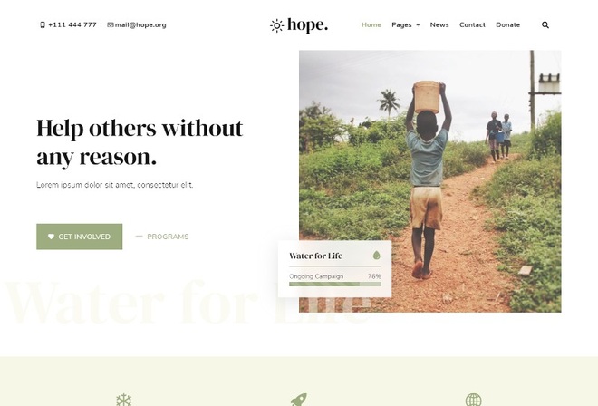 Hope - Non Profit Elementor Kit
