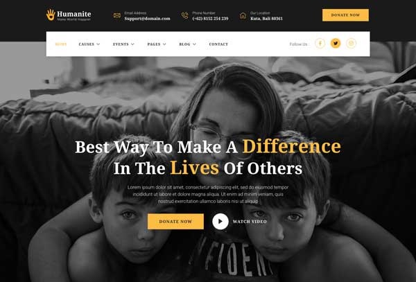 Humanite – Charity & Donation Elementor Template Kit