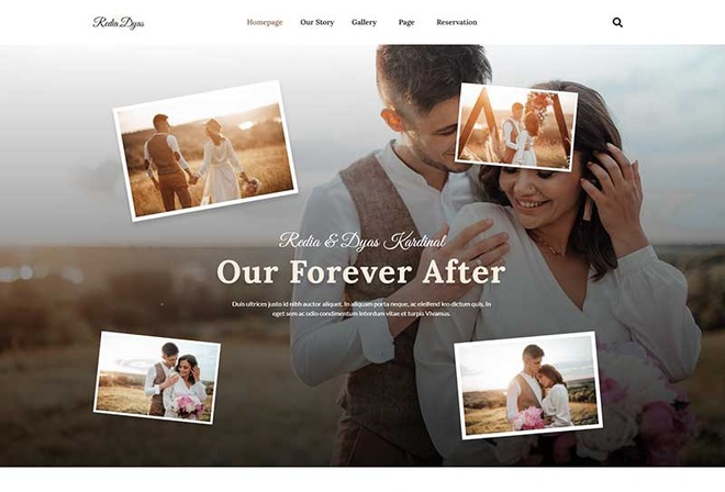 Redia - Elegant Wedding Theme Elementor Template Kit