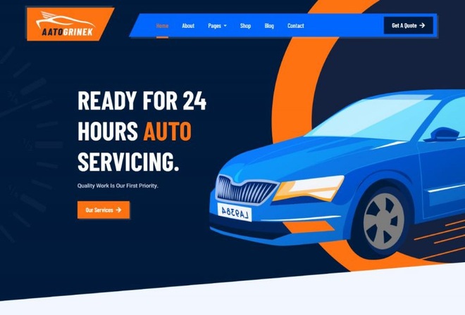 Aatogrinek - Auto Service and Car Repair Elementor Template Kit