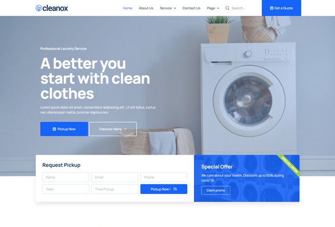Cleanox - Template kit for Laundry Service