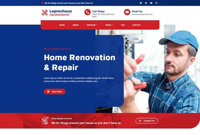 Leprechaun - Home Repair Elementor Template Kit