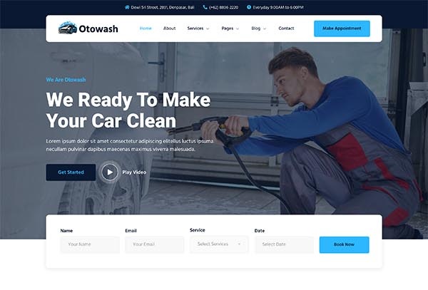 Otowash – Car Washing & Cleaning Services Elementor Template Kit