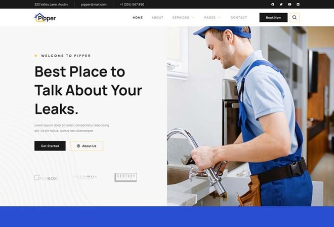 Pipper - Plumbing Services Elementor Template Kit