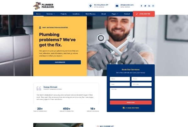 Plumber Paragon - Plumbing Services Elementor Pro Template Kit