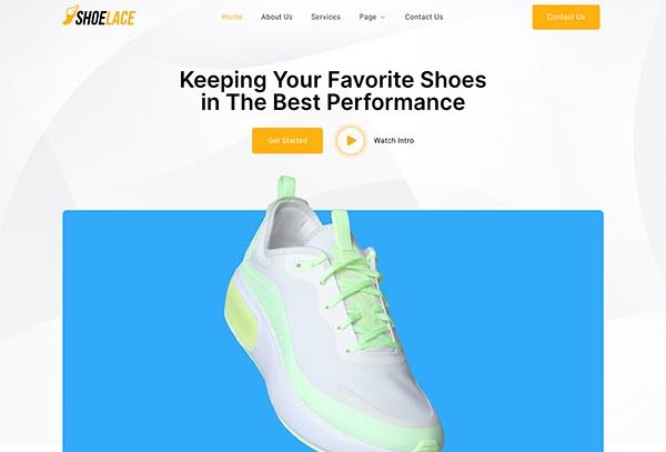 Shoelace – Shoes Cleaning & Laundry Service Elementor Template Kit