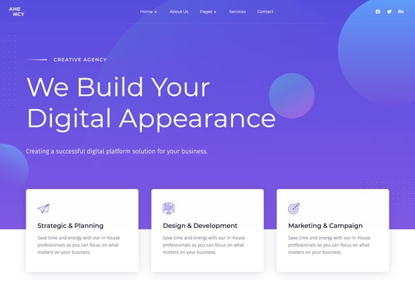 AHENCY - Creative Digital Agency Elementor Template Kit