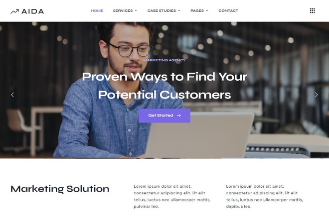 AIDA - Marketing Agency Elementor Template Kit
