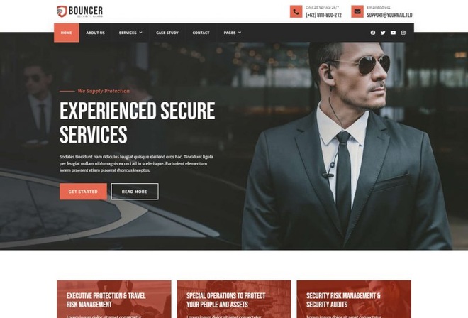 Bouncer - Template Kit for Bodyguard & Security Agency