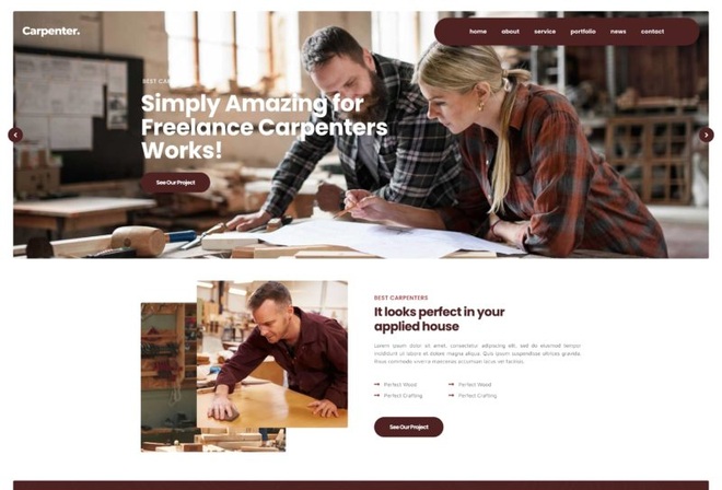 Carpenter - Carpentry and Business Elementor Template Kit