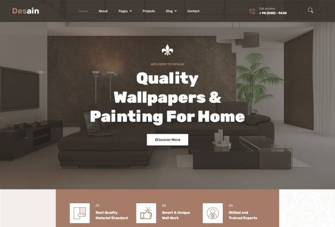 Desain - Wallpapers and Painting Services Elementor Template Kit
