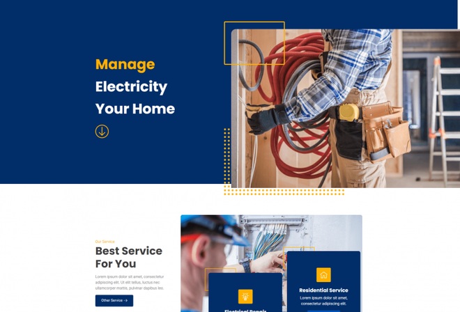 Electo - Electricity Services Elementor Template Kit