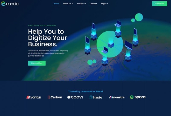 Eunoia - Template Kit For Tech Company & Digital Service