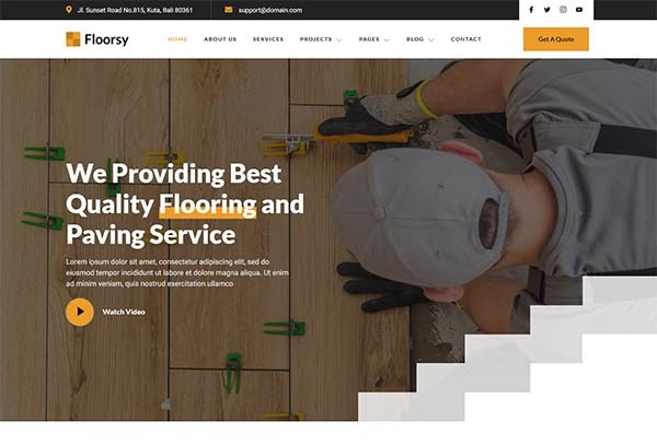 Floorsy – Flooring & Paving Services Elementor Template Kit