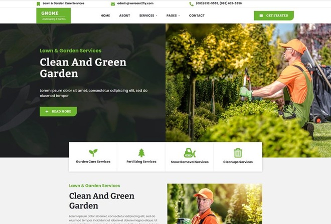 Gnome - Lawn & Garden Care Services Elementor Template Kit