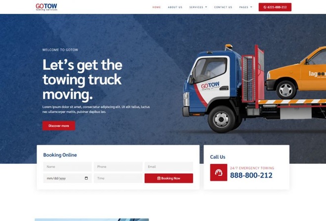 Gotow - Template kit for towing service