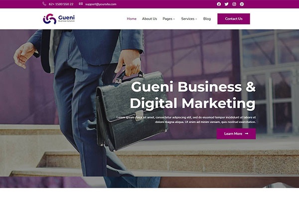Gueni - Business Solution Elementor Template Kit