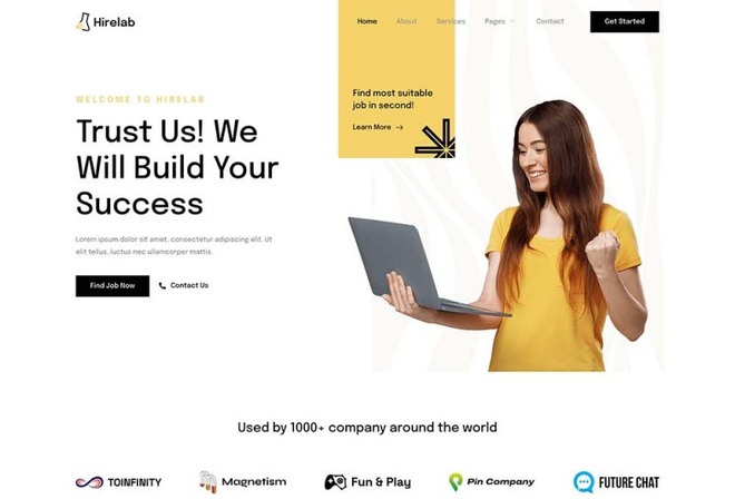 Hirelab - Human Resource & Recruitment Agency Elementor Template Kit