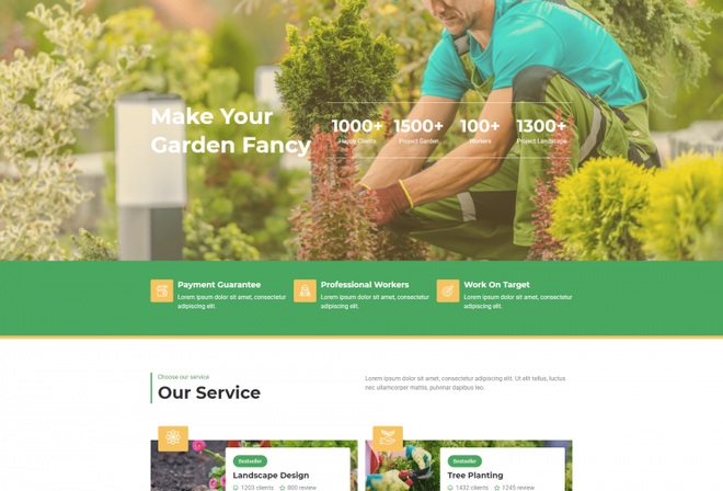 Kebun - Garden Service Elementor Template Kit