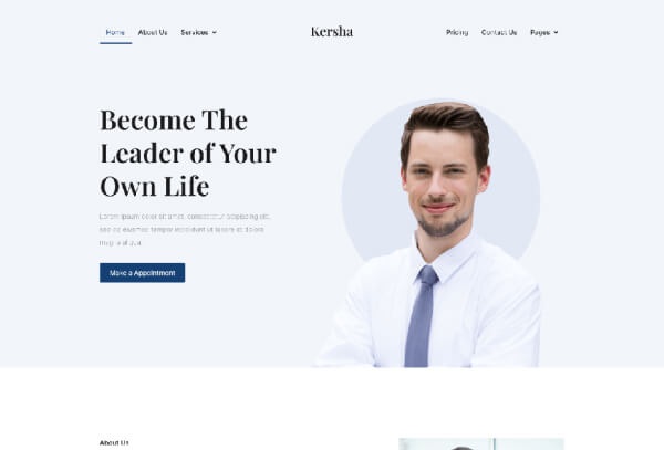 Kersha - Business Coach Elementor Template Kit