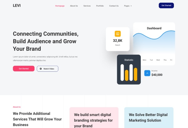 Levi - Digital Marketing Agency Template Kit