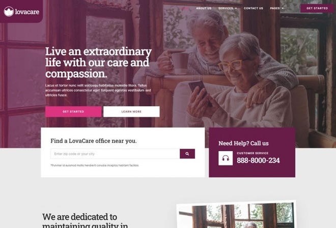 LovaCare - Template kit for Senior Care Services