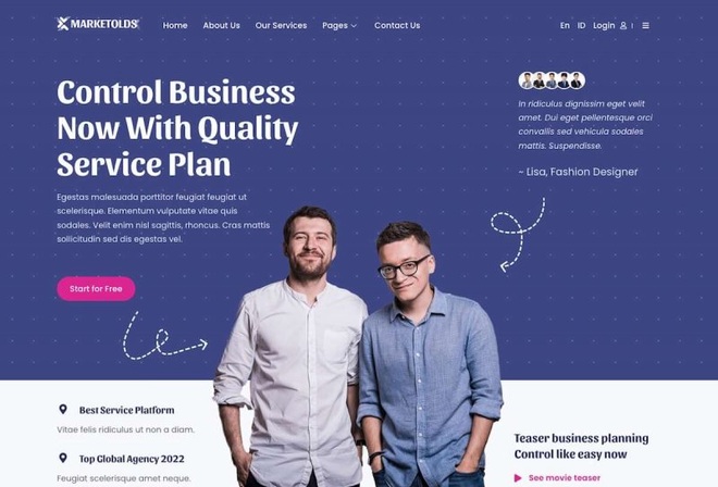 Marketolds - Digital Marketing Elementor Template Kit