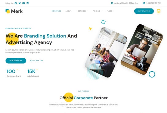 Merk - Branding Solution & Ads Agency Elementor Template Kit