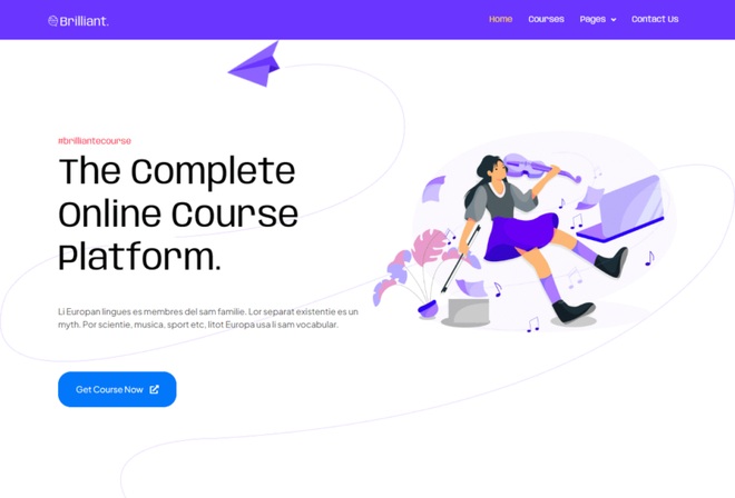 Brilliant elementor kit